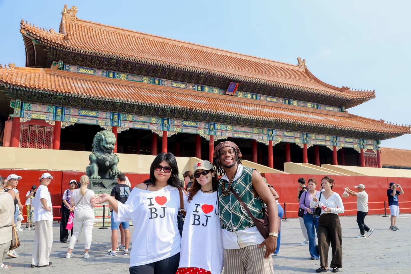Participants visiting Beijing during a previous exchange